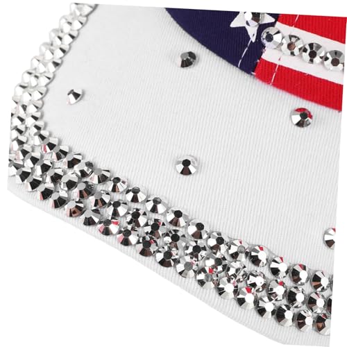 OKUMEYR Patriotische Baseball-cap mit Funkelndem Strass-fünf-sterne-design Verstellbar aus Atmungsaktivem Baumwollstoff für Damen und Herren Modische Sommermütze für Outdoor und Alltag von OKUMEYR