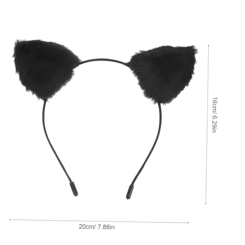 OKUMEYR Plüsch Katzenohren Haarreif für Frauen und Mädchen Weicher Stabiler Katzenohren-stirnband für Halloween Karneval Cosplay und Party Hübsches Lustiges Accessoire von OKUMEYR