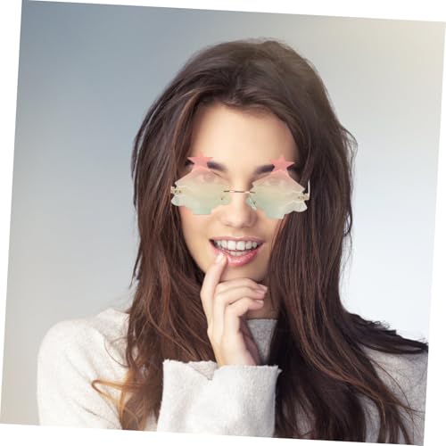 OKUMEYR Rimless Weihnachtsbaum Sonnenbrille Metall Rahmen Lustige Partybrille Kreatives Fotorequisit Unisex für Festliche Anlässe Halloween Weihnachtsfeier OKUMEYR Rimless Weihnachtsbaum Sonnenbrille Metall Rahmen Lustige Partybrille Kreatives Fotorequisit Unisex für Festliche Anlässe Halloween Weihnachtsfeier von OKUMEYR