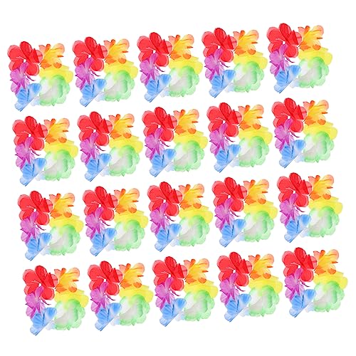 OKUMEYR 10 Pairs Hand Decor Armbänder Party Gefälligkeiten Hawaiian Blumen Armband Für Tanzen Hand von OKUMEYR