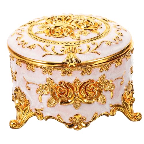 OKUMEYR Schmuckschatulle Vintage Mit Rosenrelief Aufbewahrungsbox Für Schmuck Halskettenschatulle Und Ohrringschale Schreibtisch OKUMEYR Schmuckschatulle Vintage Mit Rosenrelief Aufbewahrungsbox Für Schmuck Halskettenschatulle Und Ohrringschale Schreibtisch von OKUMEYR
