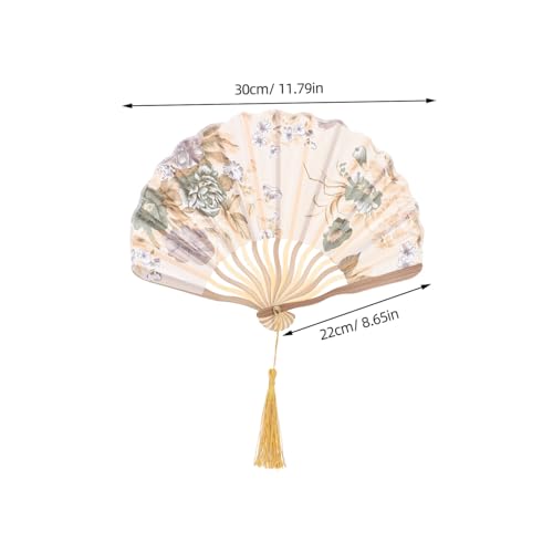 OKUMEYR Vintage Faltbarer Holz Fächer mit Zartem Blumenmuster Handlicher Tanz Foto-prop Fächer für Frauen Dekorativer Faltbarer Handfächer für Sommer Bühne und Alltag OKUMEYR Vintage Faltbarer Holz Fächer mit Zartem Blumenmuster Handlicher Tanz Foto-prop Fächer für Frauen Dekorativer Faltbarer Handfächer für Sommer Bühne und Alltag von OKUMEYR
