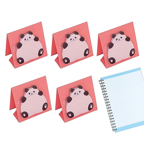 OLCANA Haftnotizblock, niedliche Haftnotizen in Form eines Pandas, für Studenten, Klebepads für Heimbüros, Türen, Arbeitsbücher, Schreibtische von OLCANA