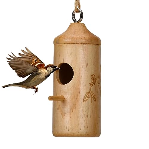 OLCANA Kolibri Schaukel aus Holz - Spatzenhaus aus Holz, Schaukel, Vogelhäuser aus Naturholz für den Außenbereich, Garten OLCANA Kolibri Schaukel aus Holz - Spatzenhaus aus Holz, Schaukel, Vogelhäuser aus Naturholz für den Außenbereich, Garten von OLCANA