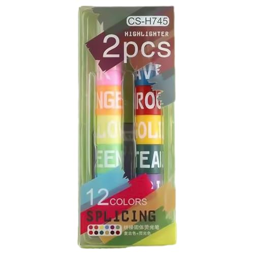 OLCANA Textmarker in verschiedenen Farben | Textmarker mit 2 Stück, lebendige Farben, ästhetische Marker für Erwachsene und Kinder, die im Schulbüro zu Hause hervorheben OLCANA Textmarker in verschiedenen Farben | Textmarker mit 2 Stück, lebendige Farben, ästhetische Marker für Erwachsene und Kinder, die im Schulbüro zu Hause hervorheben von OLCANA