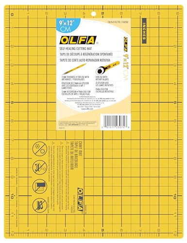 OLFA Double-Sided Self-Healing Cutting Mat 9"X12"-Yellow von OLFA