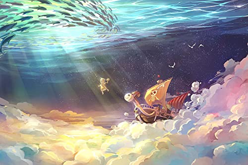 OLFTR One Piece 5D Diamond Painting Kits for Adults,DIY Full Round Drill Embroidery Pictures Arts Paint by Number Kits for Home Wall Decor 30x40CM OLFTR One Piece 5D Diamond Painting Kits for Adults,DIY Full Round Drill Embroidery Pictures Arts Paint by Number Kits for Home Wall Decor 30x40CM von OLFTR