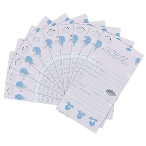 OLILLY - 20 Vorhersagkarten für Babyparty für Jungen – Spiel und Vorhersagen zur Geburt mit Freundinnen (Jungen, 20 Karten) von OLILLY
