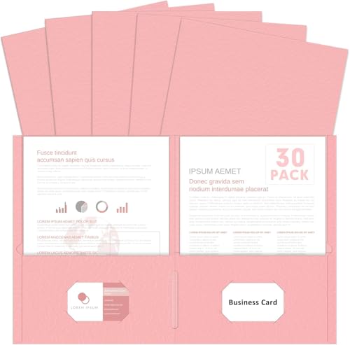 Olisco 30er-Pack Ordner mit zwei Fächern, Briefform, robuste Papier-Organizer mit Doppeltaschen, für Schule, Büro, Zuhause und Geschäft, Rosa Olisco 30er-Pack Ordner mit zwei Fächern, Briefform, robuste Papier-Organizer mit Doppeltaschen, für Schule, Büro, Zuhause und Geschäft, Rosa von OLISCO