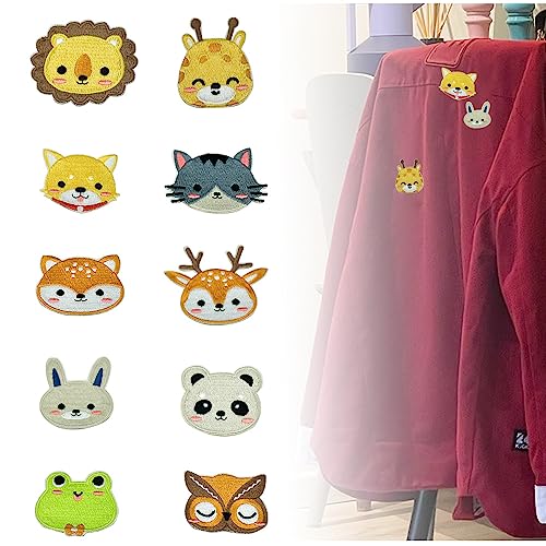 OLRWSLG 10 Stück Patches Zum AufbüGeln Patch Sticker Gestickte AufnäHer Tier Patches zum Aufbügeln 10 Arten Verschiedene Formen Tiere Bügel Patches Aufbügelflicken für Hemden, Jeans, Jacken OLRWSLG 10 Stück Patches Zum AufbüGeln Patch Sticker Gestickte AufnäHer Tier Patches zum Aufbügeln 10 Arten Verschiedene Formen Tiere Bügel Patches Aufbügelflicken für Hemden, Jeans, Jacken von OLRWSLG
