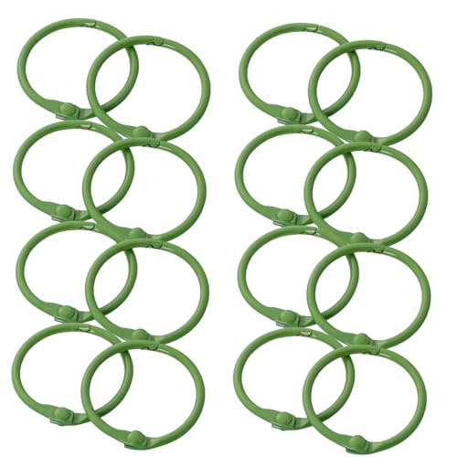 OLSDXAWQ, 20 Stück Metall-Loseblattringe, 30 mm, DIY-Buchringe, Bindering for Lernkarten, Karteikarten, Broschüren, mehrfarbig erhältlich(Dark Green) von OLSDXAWQ