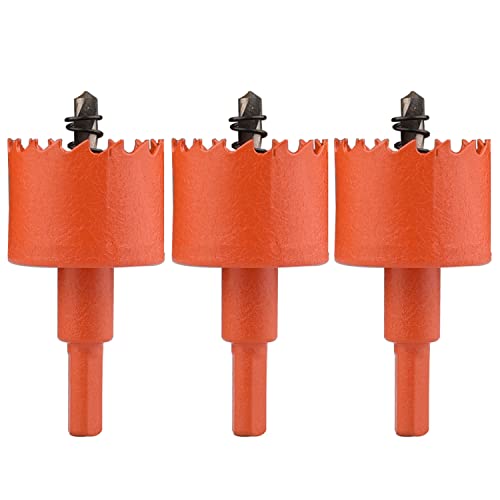 OLSDXAWQ， 3 Stück Bimetall-Lochsäge, HSS-Zentrierbohrer, Lochsäge, kann problemlos Holz, Kunststoff, Sperrholz, dünnes Metall bohren, Durchmesser 38–50 mm(Diameter 40mm) von OLSDXAWQ