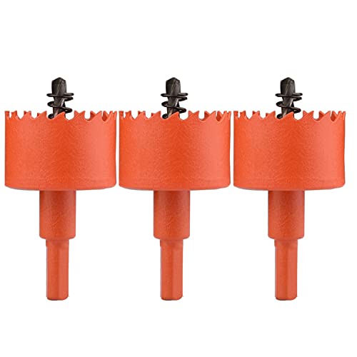 OLSDXAWQ， 3 Stück Bimetall-Lochsäge, HSS-Zentrierbohrer, Lochsäge, kann problemlos Holz, Kunststoff, Sperrholz, dünnes Metall bohren, Durchmesser 38–50 mm(Diameter 45mm) von OLSDXAWQ