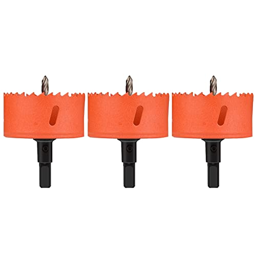 OLSDXAWQ， 3 Stück HSS-Bimetall-Lochsägen, Durchmesser 53–70 mm, geeignet for Holzbretter, weiche Metallbleche, Trockenbau und Kunststoff(Diameter 70mm) von OLSDXAWQ