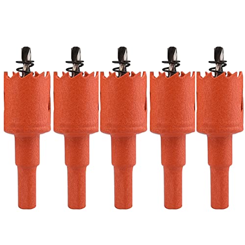 OLSDXAWQ， 5 Stück Bimetall-Lochsäge, Durchmesser 22–26 mm, HSS-Zentrierbohrer-Lochsäge mit Schaft, geeignet for Hartholz und dünnes Metall(Diameter 24mm) von OLSDXAWQ