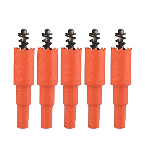 OLSDXAWQ， 5 Stück Bimetall-Lochsäge, HSS-Zentrierbohrer, Lochsäge mit Schaft, Durchmesser 17–21 mm, geeignet for Hartholz, dünnes Metall(Diameter 18mm) von OLSDXAWQ