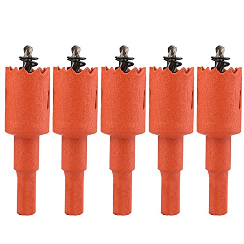 OLSDXAWQ， 5 Stück Bimetall-Lochsäge, HSS-Zentrierbohrer, Lochsäge mit Schaft, Durchmesser 17–21 mm, geeignet for Hartholz, dünnes Metall(Diameter 20mm) von OLSDXAWQ