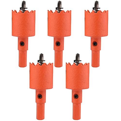 OLSDXAWQ， 5 Stück Bimetall-Lochsäge, HSS-Zentrierbohrer, Lochsägendurchmesser 27–35 mm, kann problemlos Holz, Kunststoff, Sperrholz und dünnes Metall bohren(Diameter 30mm) von OLSDXAWQ