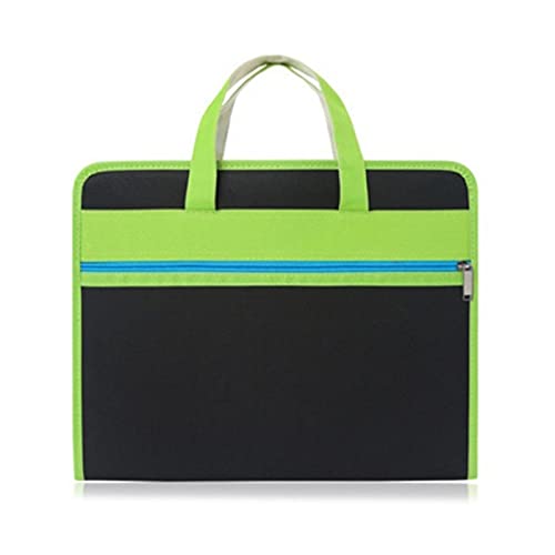 OLSDXAWQ, Akkordeon-Akten-Organizer, Oxford-Canvas, Fächermappen, 13 Taschen mit farbigen Etiketten, Griff, tragbare Dokumententasche, Akten-Organizer(Black) von OLSDXAWQ