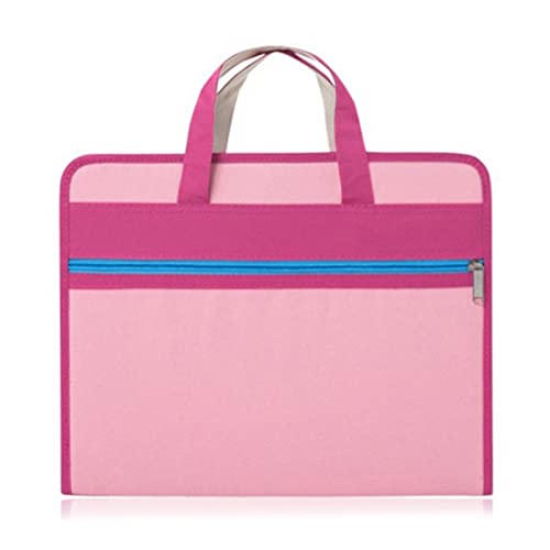OLSDXAWQ, Akkordeon-Akten-Organizer, Oxford-Canvas, Fächermappen, 13 Taschen mit farbigen Etiketten, Griff, tragbare Dokumententasche, Akten-Organizer(Pink) von OLSDXAWQ