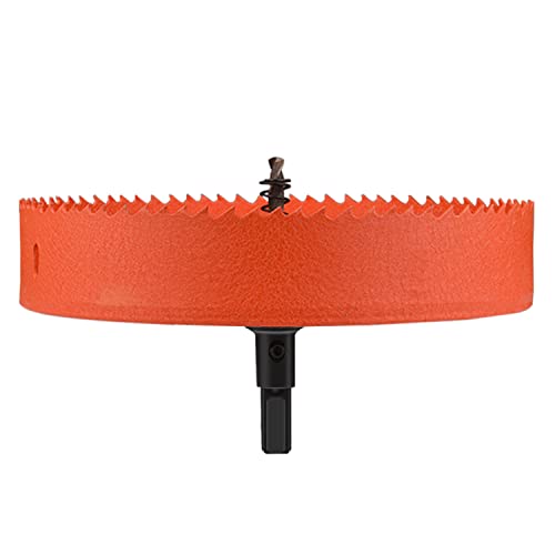 OLSDXAWQ， HSS-Bimetall-Lochsäge, Durchmesser 175–195 mm, for Schneiden kreisförmiger Löcher, geeignet for Schneiden von Holz, Trockenbau und weichen Metallblechen(Diameter 180mm) von OLSDXAWQ