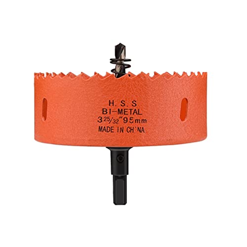 OLSDXAWQ， HSS-Bimetall-Lochsäge, HSS-Rundlochschneider, Durchmesser 75–95 mm, geeignet for Holzbretter, weiche Metallbleche und Trockenbau(Diameter 95mm) von OLSDXAWQ