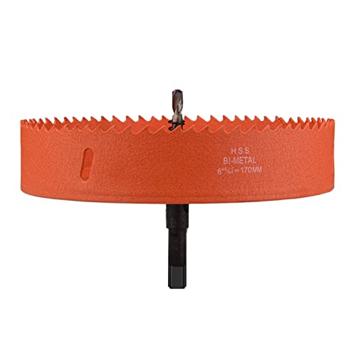OLSDXAWQ， HSS-Bimetall-Lochsäge, Schneiden kreisförmiger Löcher, geeignet for Holzbretter, weiche Metallbleche und Trockenbauwände, Durchmesser 150–170 mm(Diameter 170mm) von OLSDXAWQ
