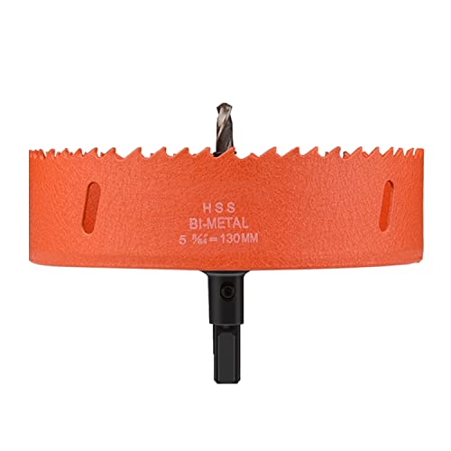 OLSDXAWQ， HSS-Bimetall-Lochsäge, schneidet kreisförmige Löcher mit einem Durchmesser von 125–145 mm, geeignet for Holzbretter, weiche Metallbleche und Trockenbau(Diameter 130mm) von OLSDXAWQ