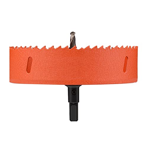 OLSDXAWQ， HSS-Bimetall-Lochsäge, schneidet kreisförmige Löcher mit einem Durchmesser von 125–145 mm, geeignet for Holzbretter, weiche Metallbleche und Trockenbau(Diameter 140mm) von OLSDXAWQ