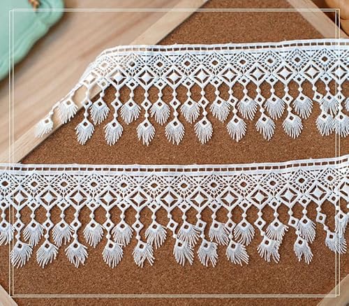 OLSDXAWQ, Vorhangbesatz-Applikation, 5 Yards, Fransen, DIY, Nähen, Kleidung, Kleid, Verzierung(White) von OLSDXAWQ