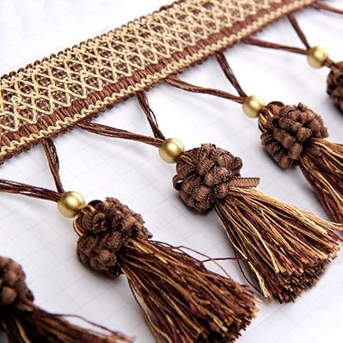 OLSDXAWQ, Vorhangbesatz-Applikation, 5 m, Vorhangbesatzband, Nähen, Kleidungsstücke, Tischdecke, DIY-Dekor(Dark Brown) von OLSDXAWQ