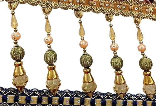 OLSDXAWQ, Vorhangbesatz-Applikation, Fransen-Tischdecke, Vorhang, dekorative Fransenbesätze(Gold,1 meter) von OLSDXAWQ