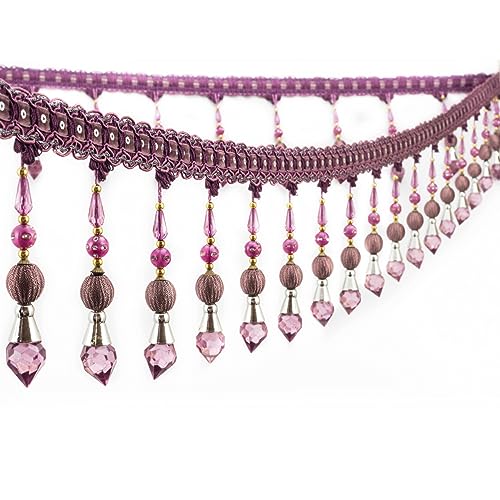 OLSDXAWQ, Vorhangbesatz-Applikation, Fransen-Tischdecke, Vorhang, dekorative Fransenbesätze(Purple,2 meters 5 meters) von OLSDXAWQ