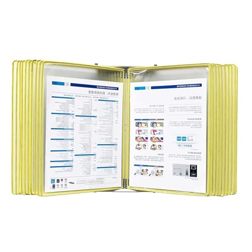 OLSDXAWQ, Wandmontierter Referenz-Organizer, 20 Präsentationsfächer, Letter-Format, Katalog-Präsentationsständer aus Metall, zur Präsentation und Aufbewahrung von A4-Dokumenten im Büro/zu Hause(Yellow OLSDXAWQ, Wandmontierter Referenz-Organizer, 20 Präsentationsfächer, Letter-Format, Katalog-Präsentationsständer aus Metall, zur Präsentation und Aufbewahrung von A4-Dokumenten im Büro/zu Hause(Yellow von OLSDXAWQ