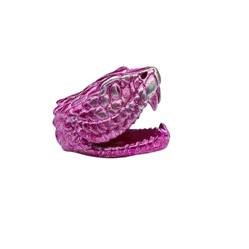 OLSKFUH Messing Python Schlangenkopf Modell EDC Perlen Anhänger Schmuckherstellung Zubehör,Persönlichkeit DIY Outdoor Werkzeuge Paracord Perlen Charm Lanyard Handgewebte Accessoires,Purple von OLSKFUH