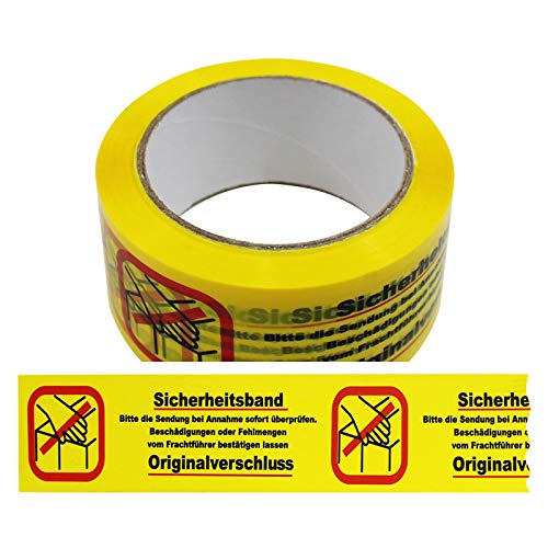 1 Rolle Klebeband Sicherheitsband - Bitte die Sendung bei Annahme Paketband Packband Warnband Hinweisklebeband von OLShop AG