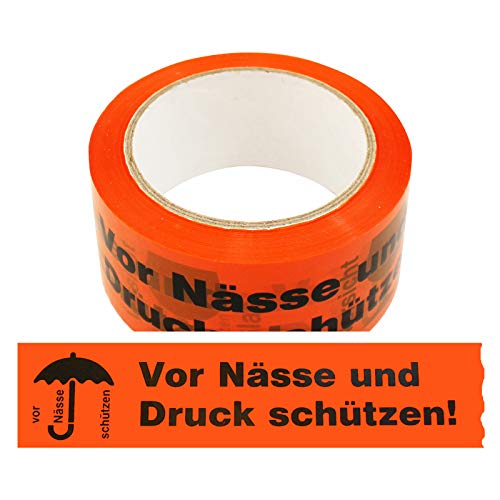 1 Rolle Klebeband Vor Nässe und Druck schützen Paketband Packband Warnband Hinweisklebeband von OLShop AG