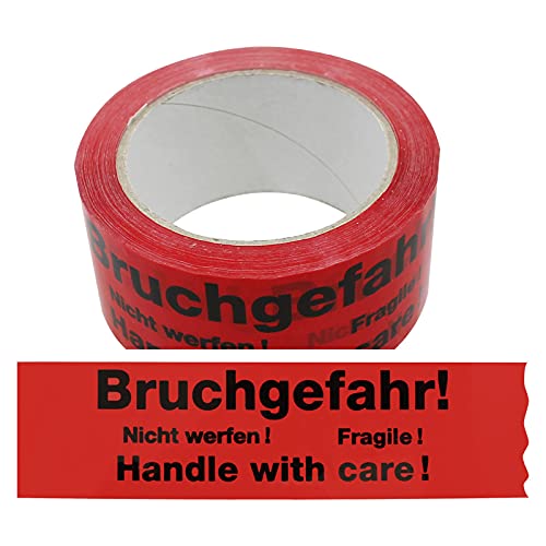 12 Rollen Klebeband Bruchgefahr - Nicht werfen! - Fragile - Handle with Care! 2-sprachig Paketband Packband Warnband Hinweisklebeband 12 Rollen Klebeband Bruchgefahr - Nicht werfen! - Fragile - Handle with Care! 2-sprachig Paketband Packband Warnband Hinweisklebeband von OLShop AG