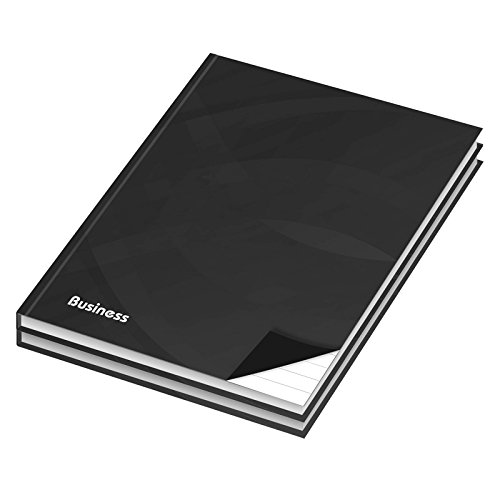 2er Pack Notizbuch/Kladde liniert Notes carbon black DIN A4 mit Hardcover-Einband, 96 Blatt, Notizheft, Tagebuch, Schreibbuch von OLShop AG