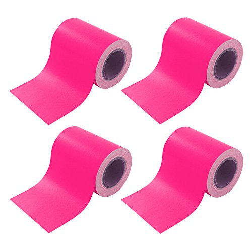 4er Pack Nachfüllrollen für Haftnotiz-Abroller Breite: 60 mm, 4 Rollen mit ca. 10 m Haftnotizen in Neonpink, Klebezettel, Haftzettel von OLShop AG