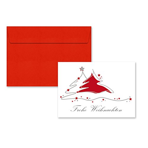 5er Pack Klappkarten mit Umschlag Weihnachtskarte Tannenbaum Grußkarte Glückwünschkarte Klappkarte Karte mit Umschlag DIN C6 5er Pack Klappkarten mit Umschlag Weihnachtskarte Tannenbaum Grußkarte Glückwünschkarte Klappkarte Karte mit Umschlag DIN C6 von OLShop AG