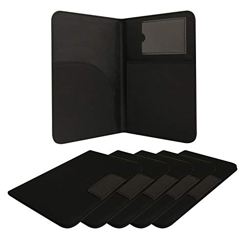6er Pack Rechnungsmappe Arztmappe Patientenmappe Geldmappe Polyester schwarz ca. 23,5 x 15,5 cm von OLShop AG