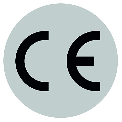 CE-Zeichen Etikett R127 PE-Folie silber-matt ca. Ø 19 mm, 500 Aufkleber pro Rolle von OLShop AG