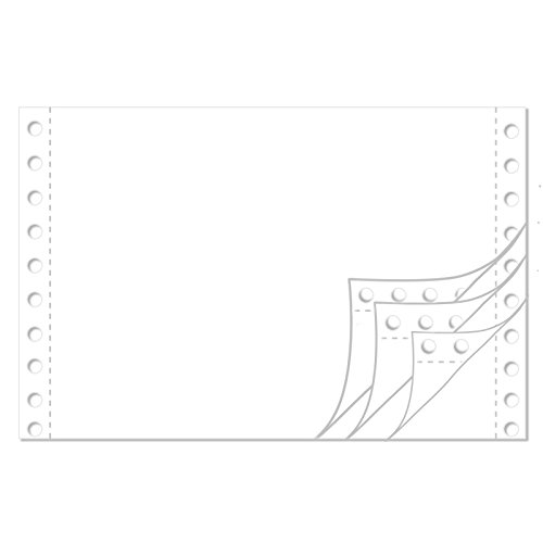 Endlospapier 6 Zoll x 240 mm (A5 quer 152,4 mm x 240 mm) 4-fach blanko 60/53/53/57 g/qm 1000 Blatt von OLShop AG