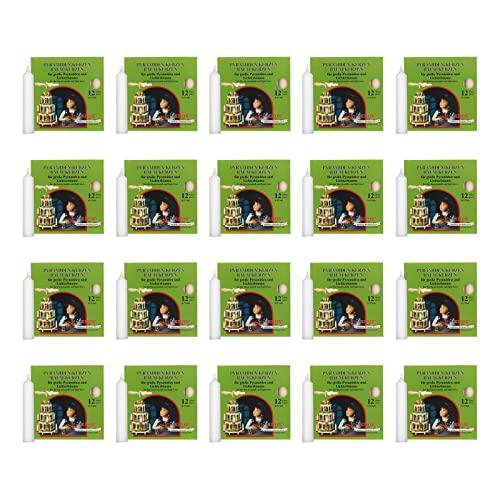 OLShop AG Knox Pyramidenkerzen weiß, 20er Pack (20 x 12 Stück) Größe: ca. 17 x 100 mm Weihnachtskerzen von OLShop AG