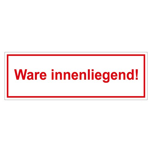Verpackungskennzeichen Ware innenliegend! 75 x 25 mm 500 Stk. Haftpapier Verpackungskennzeichen Paketaufkleber Versandetikett von OLShop AG