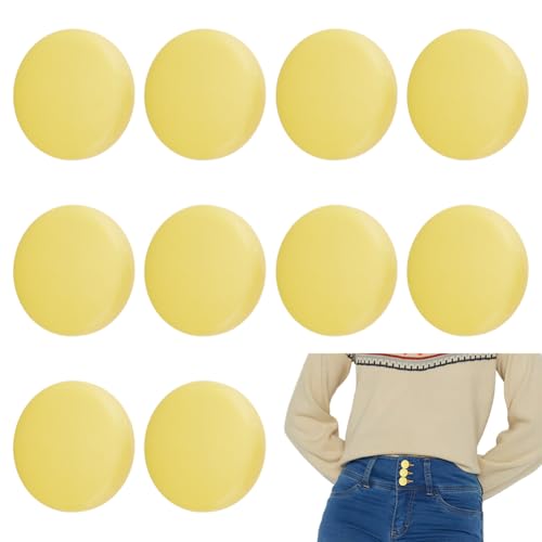 OLYCRAFT 10 Stück Gelbe Knopfabdeckungen Für Jeans Geeignet Für 15mm Knöpfe Silikon Manschettenknopfabdeckung Hemdknopfabdeckung Verhindert Hemdlöcher Für Jeansknöpfe Nähset Ersatz Für Hemden von OLYCRAFT