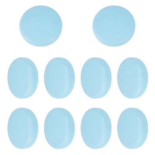OLYCRAFT 10 Stück Hellblaue Knopfabdeckungen Für Jeans Geeignet Für 15mm Knöpfe TPU Manschettenknopfabdeckung Hemdknopfabdeckung Verhindert Hemdlöcher Für Jeansknöpfe Nähset Ersatz von OLYCRAFT