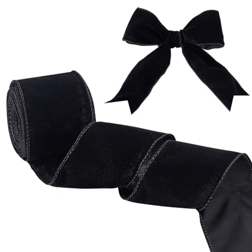 OLYCRAFT 10 m Schwarzes Weiches Samtband Mit Draht 64mm Einseitige Samtbänder Samtband Mit Draht Schwarze Flache Drahtbänder Zum Verpacken von Geschenken Basteln Blumenstrauß Dekoration OLYCRAFT 10 m Schwarzes Weiches Samtband Mit Draht 64mm Einseitige Samtbänder Samtband Mit Draht Schwarze Flache Drahtbänder Zum Verpacken von Geschenken Basteln Blumenstrauß Dekoration von OLYCRAFT
