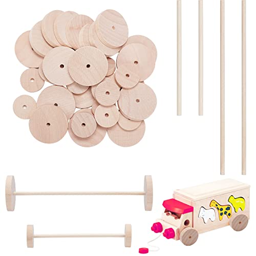 OLYCRAFT 36 Sätze 25mm & 38mm Holzräder-Set Zum Basteln Unfertige Holzräder 36 Stück Unfertige Holzräder Mit 72 Stück Holzstäben Flache Kleine Holzräder Für Holzbastelprojekte Heimwerkermalerei OLYCRAFT 36 Sätze 25mm & 38mm Holzräder-Set Zum Basteln Unfertige Holzräder 36 Stück Unfertige Holzräder Mit 72 Stück Holzstäben Flache Kleine Holzräder Für Holzbastelprojekte Heimwerkermalerei von OLYCRAFT